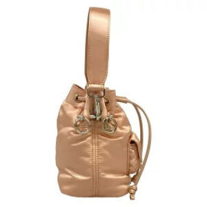 Fendi Montresor Handbag Drawstring Pink Beige